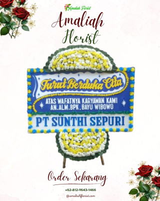 Papan Bunga Duka di Pining